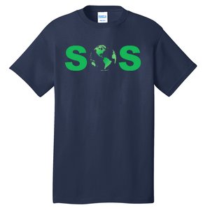 Earth Day SOS ProScience Save The Planet Sustainability Tall T-Shirt