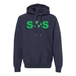 Earth Day SOS ProScience Save The Planet Sustainability Premium Hoodie