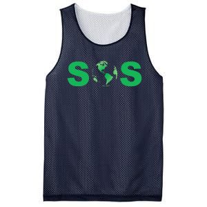 Earth Day SOS ProScience Save The Planet Sustainability Mesh Reversible Basketball Jersey Tank