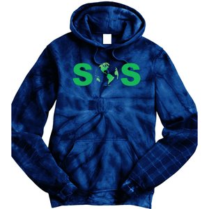 Earth Day SOS ProScience Save The Planet Sustainability Tie Dye Hoodie