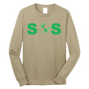 Earth Day SOS ProScience Save The Planet Sustainability Long Sleeve Shirt