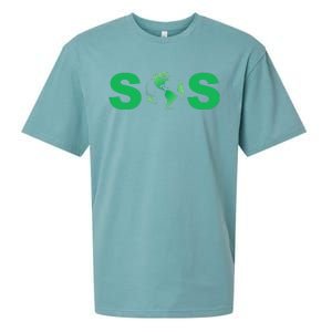 Earth Day SOS ProScience Save The Planet Sustainability Sueded Cloud Jersey T-Shirt