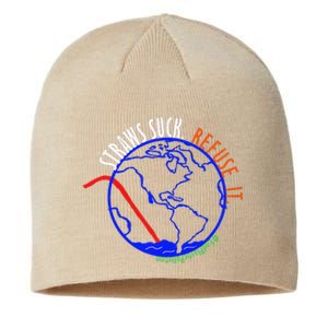 Earth Day Straws Suck End Plastic Pollution Sustainable Beanie