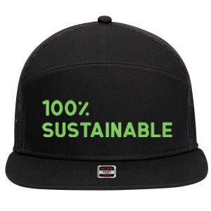 Earth Day Sustainable Recyclable Mother Earths 7 Panel Mesh Trucker Snapback Hat