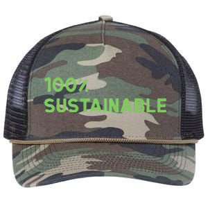 Earth Day Sustainable Recyclable Mother Earths Retro Rope Trucker Hat Cap