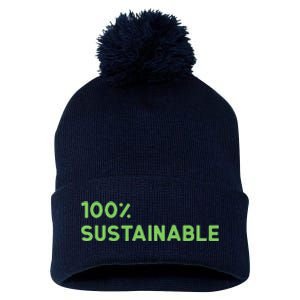 Earth Day Sustainable Recyclable Mother Earths Pom Pom 12in Knit Beanie