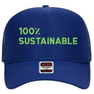 Earth Day Sustainable Recyclable Mother Earths High Crown Mesh Back Trucker Hat