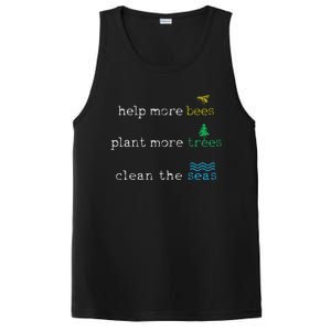 Earth Day Save The Bees Seas And Plant Trees PosiCharge Competitor Tank