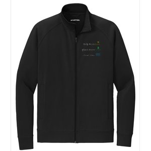 Earth Day Save The Bees Seas And Plant Trees Stretch Full-Zip Cadet Jacket