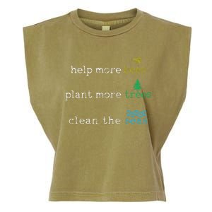 Earth Day Save The Bees Seas And Plant Trees Garment-Dyed Women's Muscle Tee