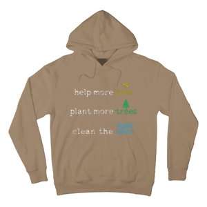 Earth Day Save The Bees Seas And Plant Trees Hoodie