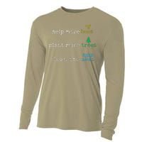 Earth Day Save The Bees Seas And Plant Trees Cooling Performance Long Sleeve Crew