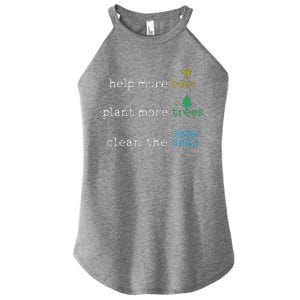 Earth Day Save The Bees Seas And Plant Trees Women's Perfect Tri Rocker Tank