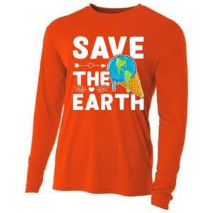 Earth Day Save The Earth Gift Cooling Performance Long Sleeve Crew