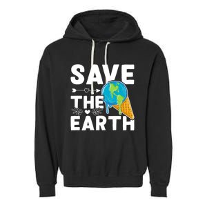 Earth Day Save The Earth Gift Garment-Dyed Fleece Hoodie