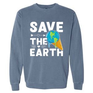 Earth Day Save The Earth Gift Garment-Dyed Sweatshirt