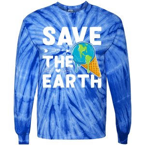 Earth Day Save The Earth Gift Tie-Dye Long Sleeve Shirt