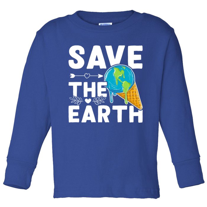 Earth Day Save The Earth Gift Toddler Long Sleeve Shirt