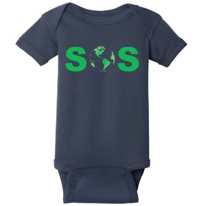 Earth Day SOS ProScience Save The Planet Sustainability Baby Bodysuit