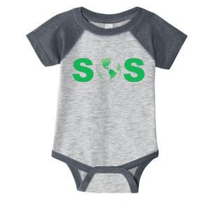 Earth Day SOS ProScience Save The Planet Sustainability Infant Baby Jersey Bodysuit