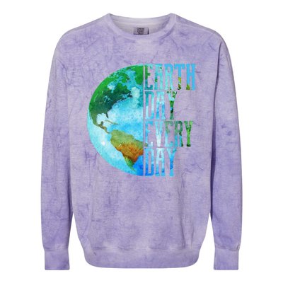 Earth Day Swea Every Day Planet Nature Swea Colorblast Crewneck Sweatshirt