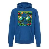 Earth Day Sunglass Wind Power Green Tree Climate Awareness Funny Gift Premium Hoodie