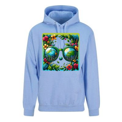 Earth Day Sunglass Wind Power Green Tree Climate Awareness Funny Gift Unisex Surf Hoodie