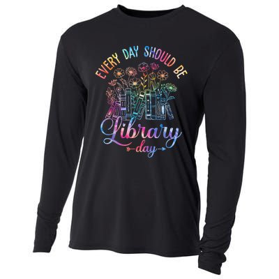 Every Day Should Be Library Day Librarian Library Quotes Cooling Performance Long Sleeve Crew