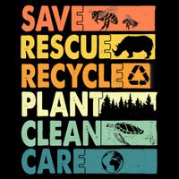 Earth Day Save Bees Recycle Plastics Rescue Animals Cooling Performance Long Sleeve Crew