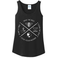 Earth Day Save The Bees Plant More Trees Clean The Seas Ladies Essential Tank