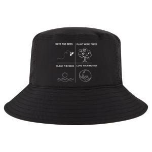 Earth Day Save The Bees Plant More Trees Clean The Seas Great Gift Cool Comfort Performance Bucket Hat