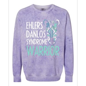 Ehlers Danlos Syndrome Warrior Eds Awareness Zebra Gift Idea Gift Colorblast Crewneck Sweatshirt