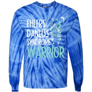 Ehlers Danlos Syndrome Warrior Eds Awareness Zebra Gift Idea Gift Tie-Dye Long Sleeve Shirt