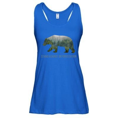 Earth Day Stand Against Deforestation Bear Cool Gift Ladies Essential Flowy Tank