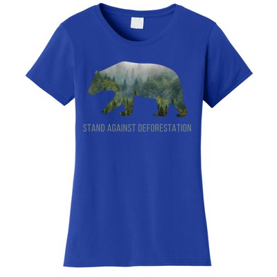 Earth Day Stand Against Deforestation Bear Cool Gift Women's T-Shirt