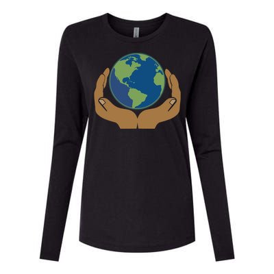 Earth Day Science Teacher Geology Geologist Globe Map Gift Cool Gift Womens Cotton Relaxed Long Sleeve T-Shirt