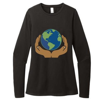 Earth Day Science Teacher Geology Geologist Globe Map Gift Cool Gift Womens CVC Long Sleeve Shirt