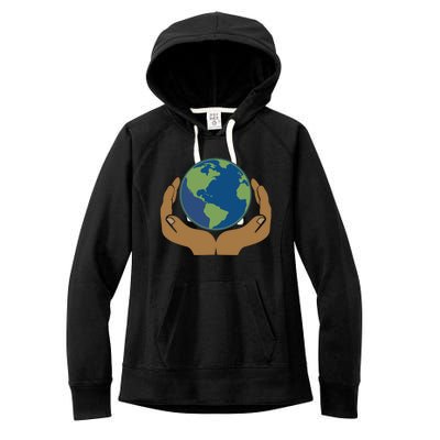 Earth Day Science Teacher Geology Geologist Globe Map Gift Cool Gift Women's Fleece Hoodie