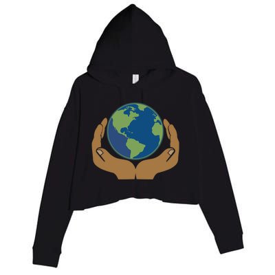 Earth Day Science Teacher Geology Geologist Globe Map Gift Cool Gift Crop Fleece Hoodie