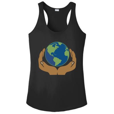 Earth Day Science Teacher Geology Geologist Globe Map Gift Cool Gift Ladies PosiCharge Competitor Racerback Tank