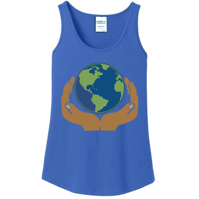 Earth Day Science Teacher Geology Geologist Globe Map Gift Cool Gift Ladies Essential Tank