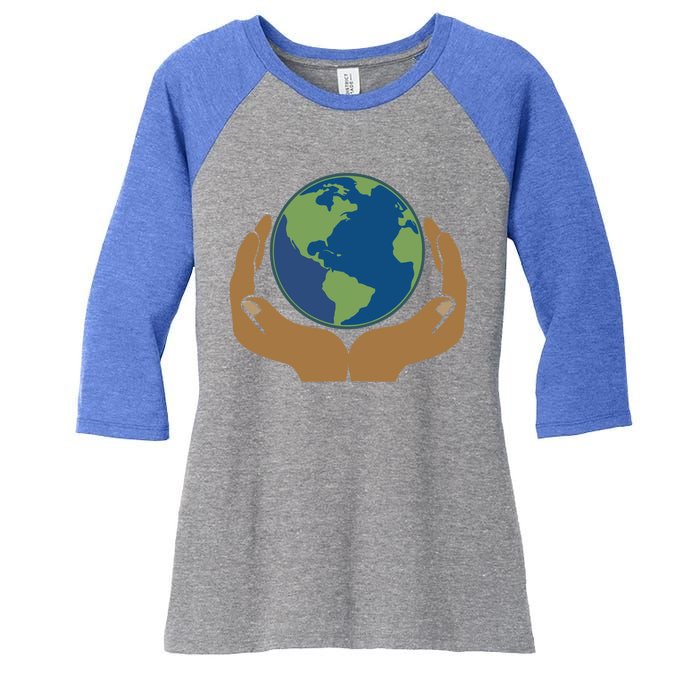 Earth Day Science Teacher Geology Geologist Globe Map Gift Cool Gift Women's Tri-Blend 3/4-Sleeve Raglan Shirt