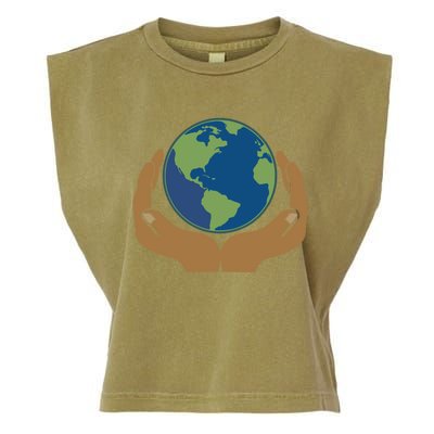 Earth Day Science Teacher Geology Geologist Globe Map Gift Cool Gift Garment-Dyed Women's Muscle Tee