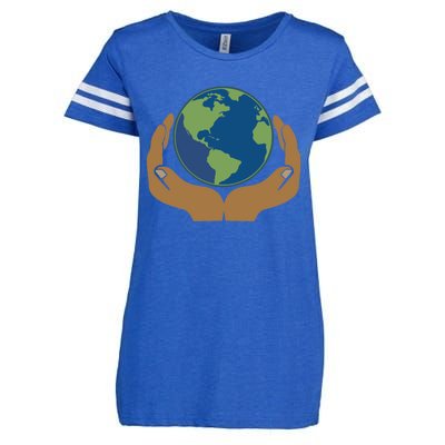 Earth Day Science Teacher Geology Geologist Globe Map Gift Cool Gift Enza Ladies Jersey Football T-Shirt