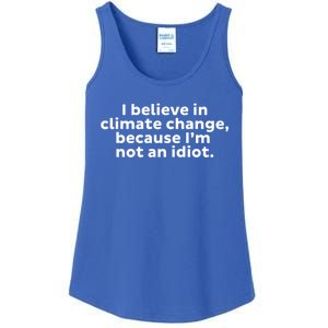 Earth Day Save The Planet I Believe In Climate Change Meaningful Gift Ladies Essential Tank