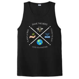 Earth Day Save The Bees Plant More Trees Clean The Seas PosiCharge Competitor Tank