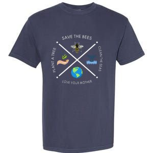 Earth Day Save The Bees Plant More Trees Clean The Seas Garment-Dyed Heavyweight T-Shirt