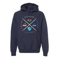 Earth Day Save The Bees Plant More Trees Clean The Seas Premium Hoodie