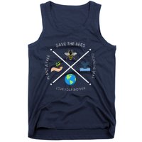 Earth Day Save The Bees Plant More Trees Clean The Seas Tank Top