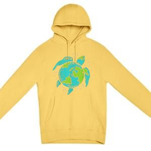 Earth Day Sea Turtle Save The Planet Cute Premium Pullover Hoodie